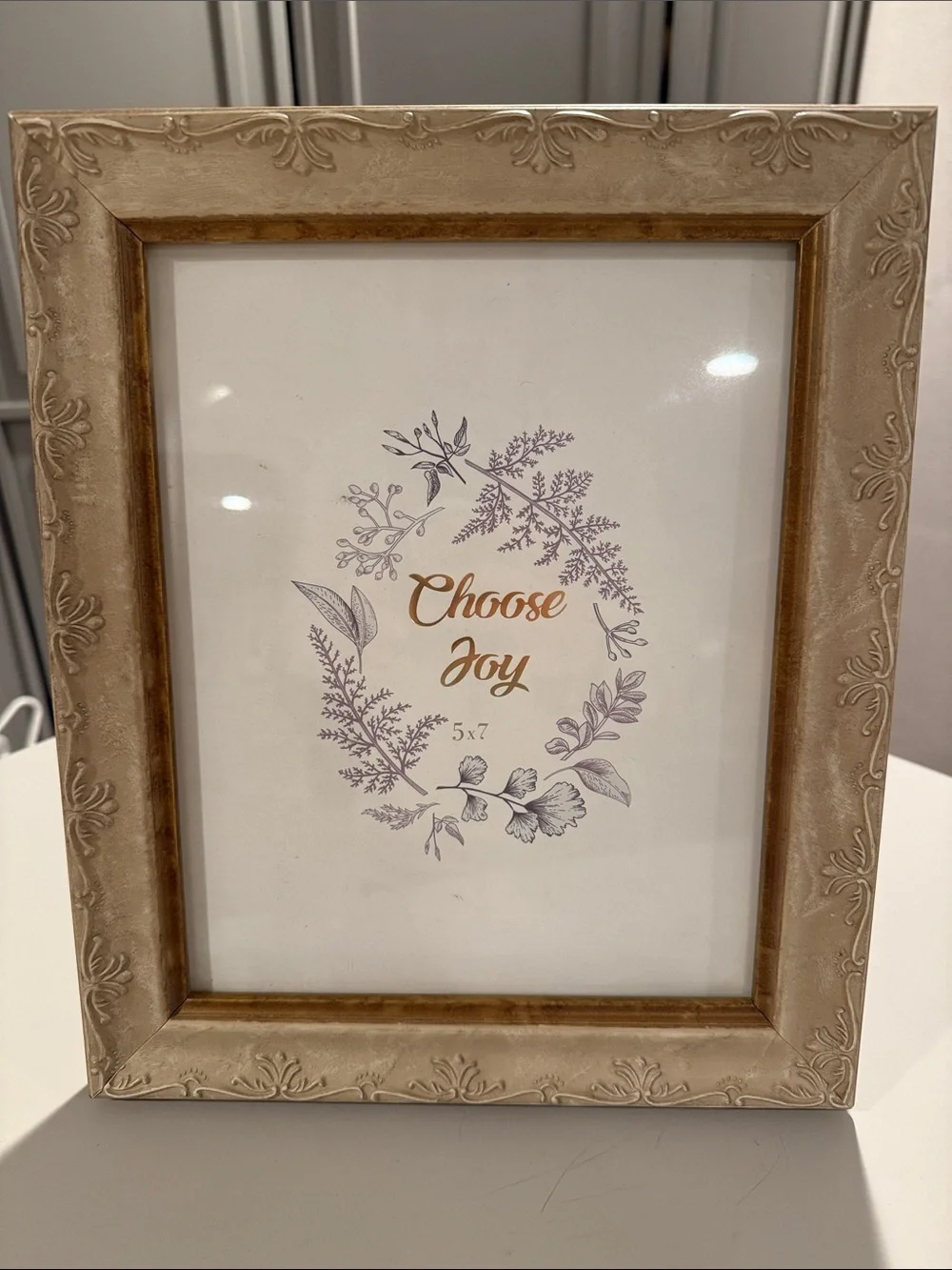 Decorative Picture Frame Ivory/Gold